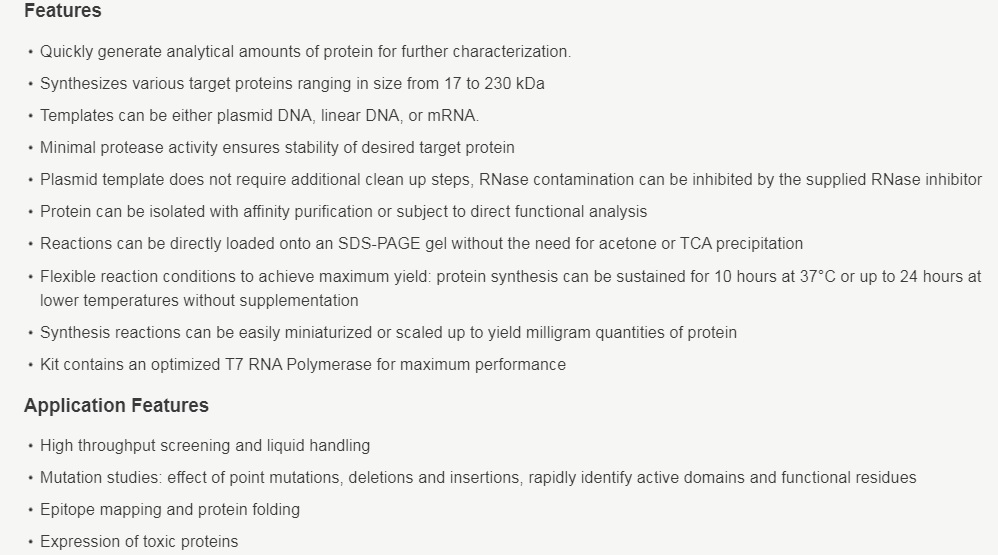 NEBExpress™ Cell-free E. coli Protein Synthesis System--NEB酶试剂