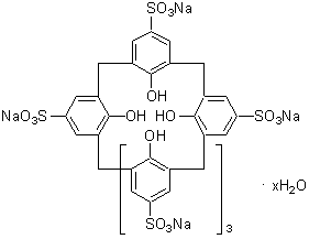 分析用試薬: 低分子化合物の包接 Calix[6]arene p-sulfonic acid, hexasodium salt, hydrate　同仁化学研究所