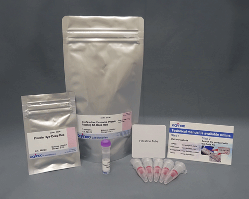 エクソソーム タンパク質蛍光染色キット Deep Red ExoSparkler Exosome Protein Labeling Kit-Deep Red　同仁化学研究所