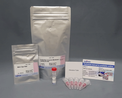 エクソソーム 膜蛍光染色キット Red ExoSparkler Exosome Membrane Labeling Kit-Red　同仁化学研究所