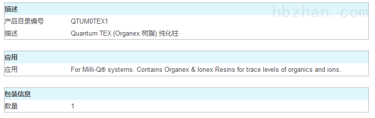 QTUM0TEX1-默克密理博Millipore 树脂纯化柱